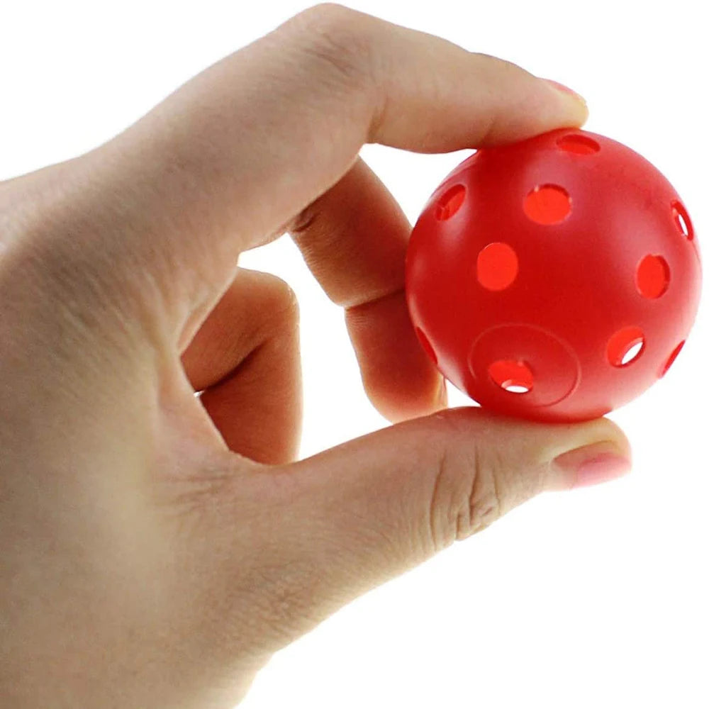 12Pcs 42MM Plastic Airflow Indoor Practice Golf Balls