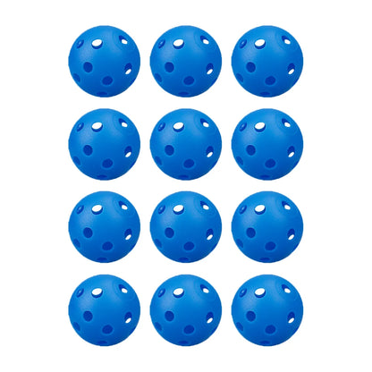 12Pcs 42MM Plastic Airflow Indoor Practice Golf Balls