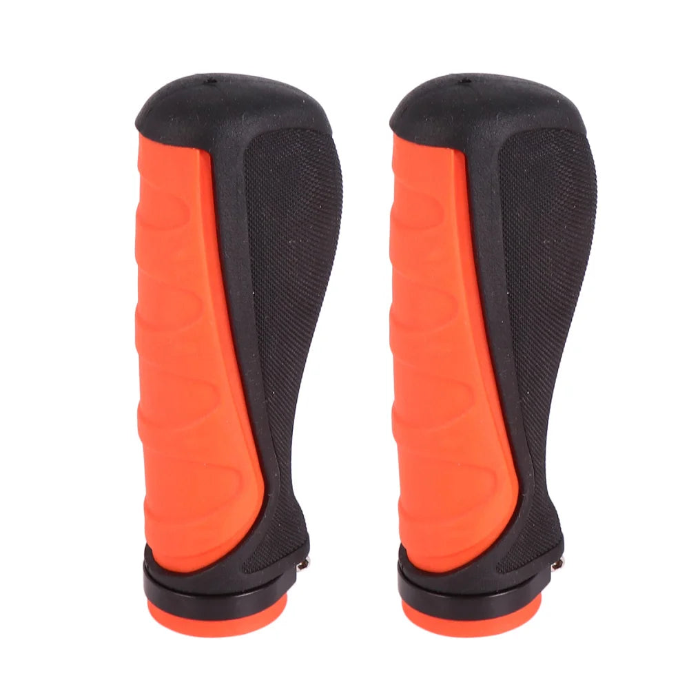 2 Pcs Durable Rubber Non Slip Bike Handlebar Grips Mountain Bicycle Grips With Anti Skid Surface Universal Fit Cycling