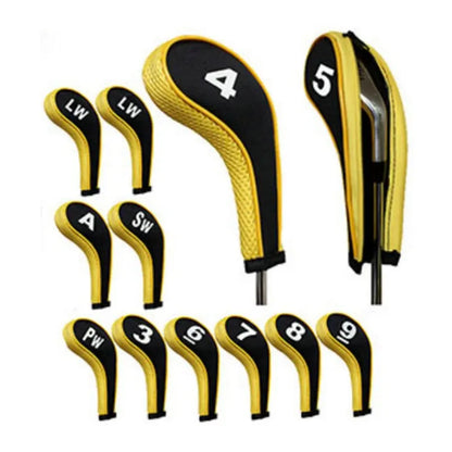 Golf Irons Head Cover Irons Headcover 12pcs/set  Zipper Golf Clubs Protecter