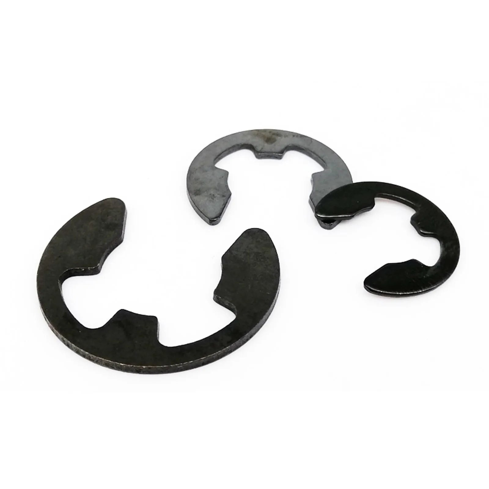 580/1000pcs M1.2 M1.5 M2 M3 M4 M5 M6 M8 M10 M12 M15 Black Carbon Steel Shaft External Retaining Ring E Clip Snap Circlip Washer