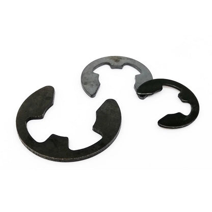 580/1000pcs M1.2 M1.5 M2 M3 M4 M5 M6 M8 M10 M12 M15 Black Carbon Steel Shaft External Retaining Ring E Clip Snap Circlip Washer