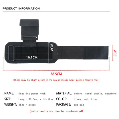 Weight Lifting Hook Grips With Wrist Wraps Hand-Bar Wrist Strap  Gym Fitness Hook Weight Strap Pull-Ups Power Lifting Gloves