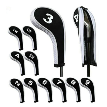 Golf Irons Head Cover Irons Headcover 12pcs/set  Zipper Golf Clubs Protecter