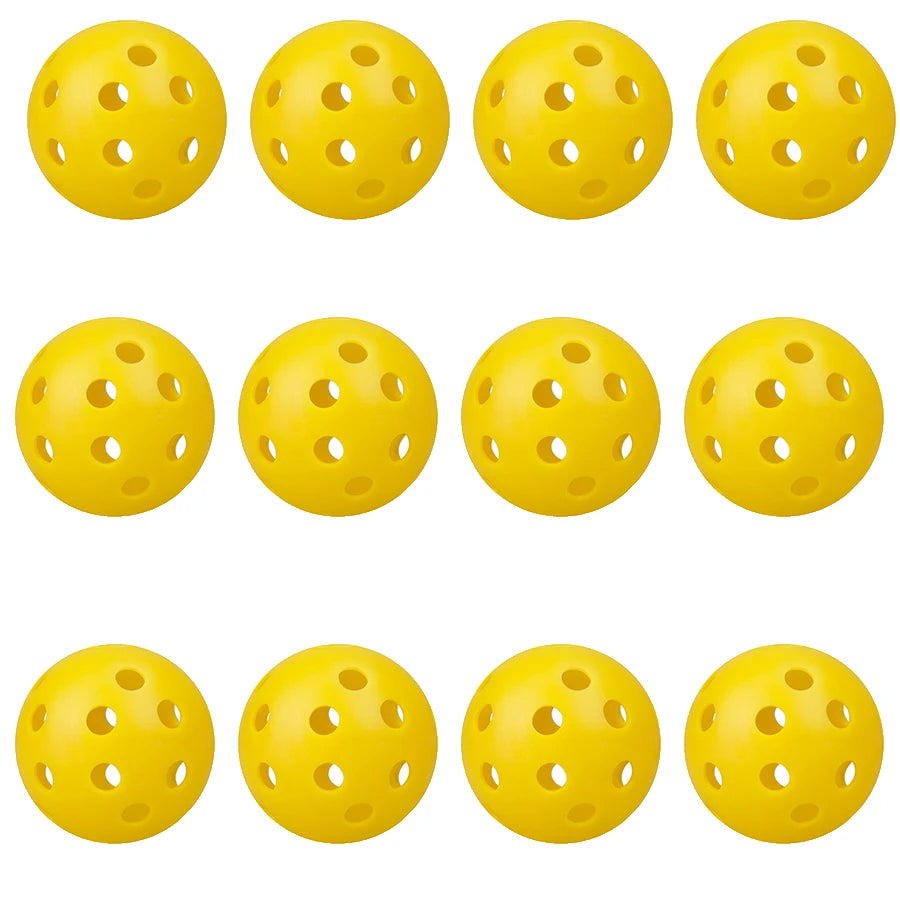 12PcsPractice Golf Balls  Hollow Plastic Golf Training Balls Colored Airflow Golf Balls Swing Practice Driving Range PE Toy Ball