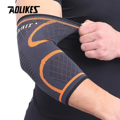AOLIKES 1PCS Breathable Elbow Support Basketball Football Sports Safety Volleyball Elbow Pad Elastic Elbow Supporter