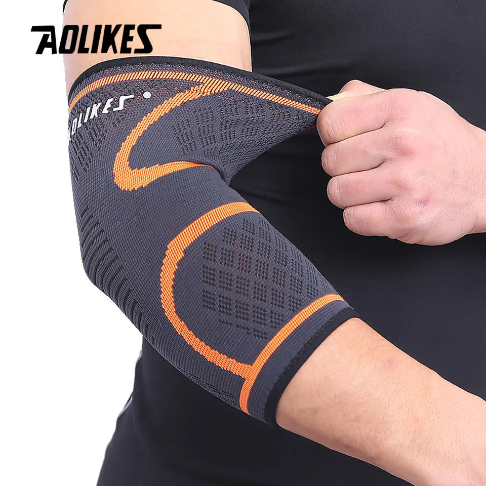 AOLIKES 1PCS Breathable Elbow Support Basketball Football Sports Safety Volleyball Elbow Pad Elastic Elbow Supporter