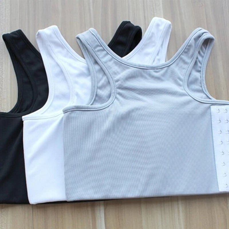 Les Sport Bra Top Chest Binder Super-elastic Bandage Strengthen Body Sculpting Top Sport Bras Chest Vest Undershirt Gym Running