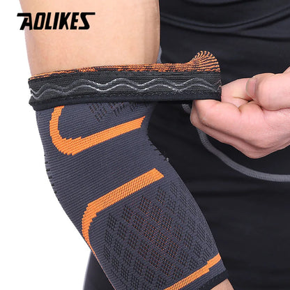 AOLIKES 1PCS Breathable Elbow Support Basketball Football Sports Safety Volleyball Elbow Pad Elastic Elbow Supporter