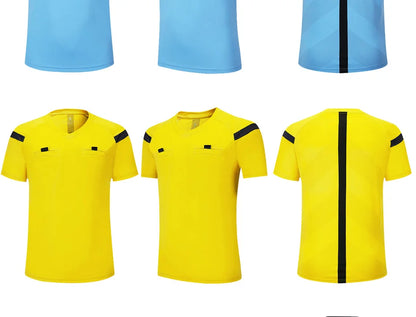 Soccer clothes referee uniform sets 0118 polyester Football referee Jersey adults men's Soccer Training set
