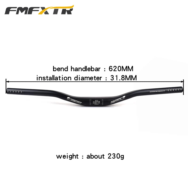 Bicycle Handlebar XM MTB Mountain Bicycle Swallow Shape Handlebar Flat Bar Riser Handlebar 6 Degree  31.8mm*620mm Bicycle Parts