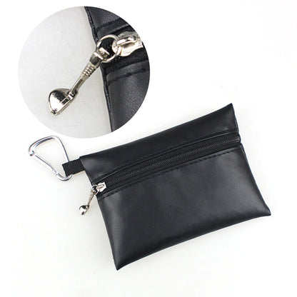 Leather Golf Ball Tee Pouch Storage Bag Pocket Supplies Accessories