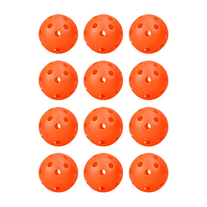 12Pcs 42MM Plastic Airflow Indoor Practice Golf Balls