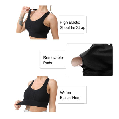 Sports Bras For Women Yoga Bra For fitness Workout Running Shirts Seamless Comfortable Yoga Bras Tank Top  With Removable Pads