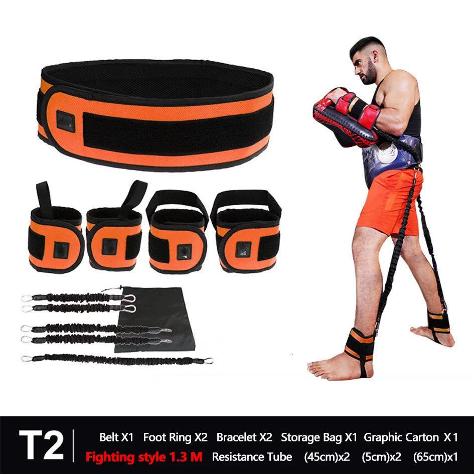Professional Fighting Training Belt Men Women Resistance Belt Rope Fitness Exercise Elastic Bands Gym Workout Boxing Equipment