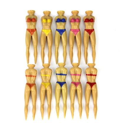 5pc Funny Golf Tees Lady Bikini Girl Golf Tees,78 mm Plastic Pin-up Golf Tees,Home Golf Tees for Golf Training, Golf Accessories
