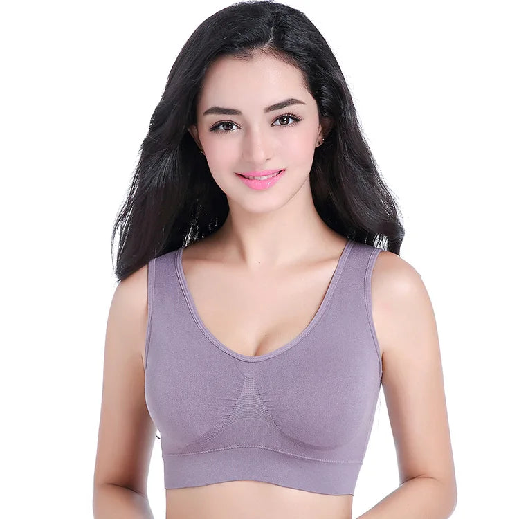 Women Sport Yoga Bra Running Vest Gym Workout Underwear Padded Crop Tops Female Sportswear Brassiere Push Up Fitness Bras