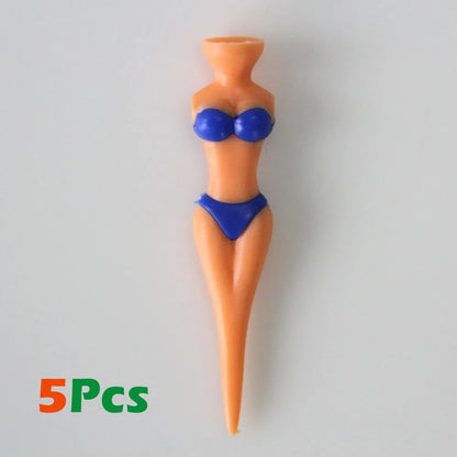 5pc Funny Golf Tees Lady Bikini Girl Golf Tees,78 mm Plastic Pin-up Golf Tees,Home Golf Tees for Golf Training, Golf Accessories