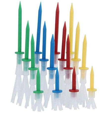 CRESTGOLF Multi Color Plastic Golf Tees 3-1/4 Inches Golf Tees 3.25'' Tee 4 Yards Golf Accessories 12pcs/Lot