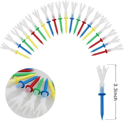CRESTGOLF 70mm/83mm Golf Tees Polypropylene Golf Plastic Tees Golf Accessories Multi Color 20pcs/Pack