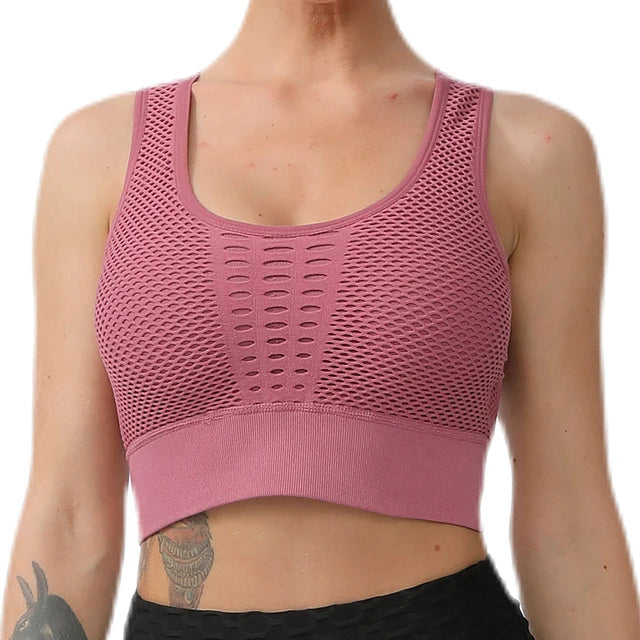 Yoga Sports Bra Women Yoga Crop Top Shockproof Push Up Underwear Fitness Bras Athletic Vest Gym Shirt Sport Sportswear Sling Bra