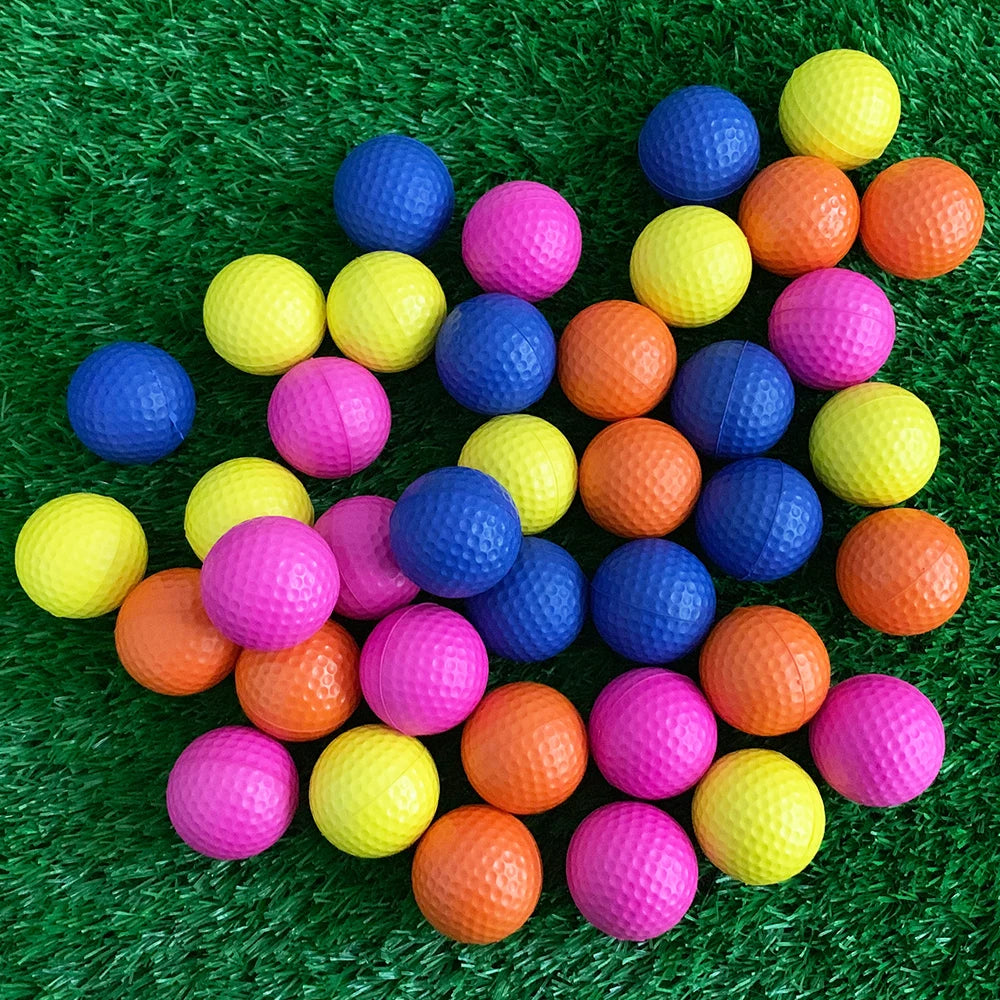 20 Pcs Color Sponge Indoor Practice PU Foam Golf Balls