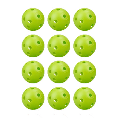 12Pcs 42MM Plastic Airflow Indoor Practice Golf Balls