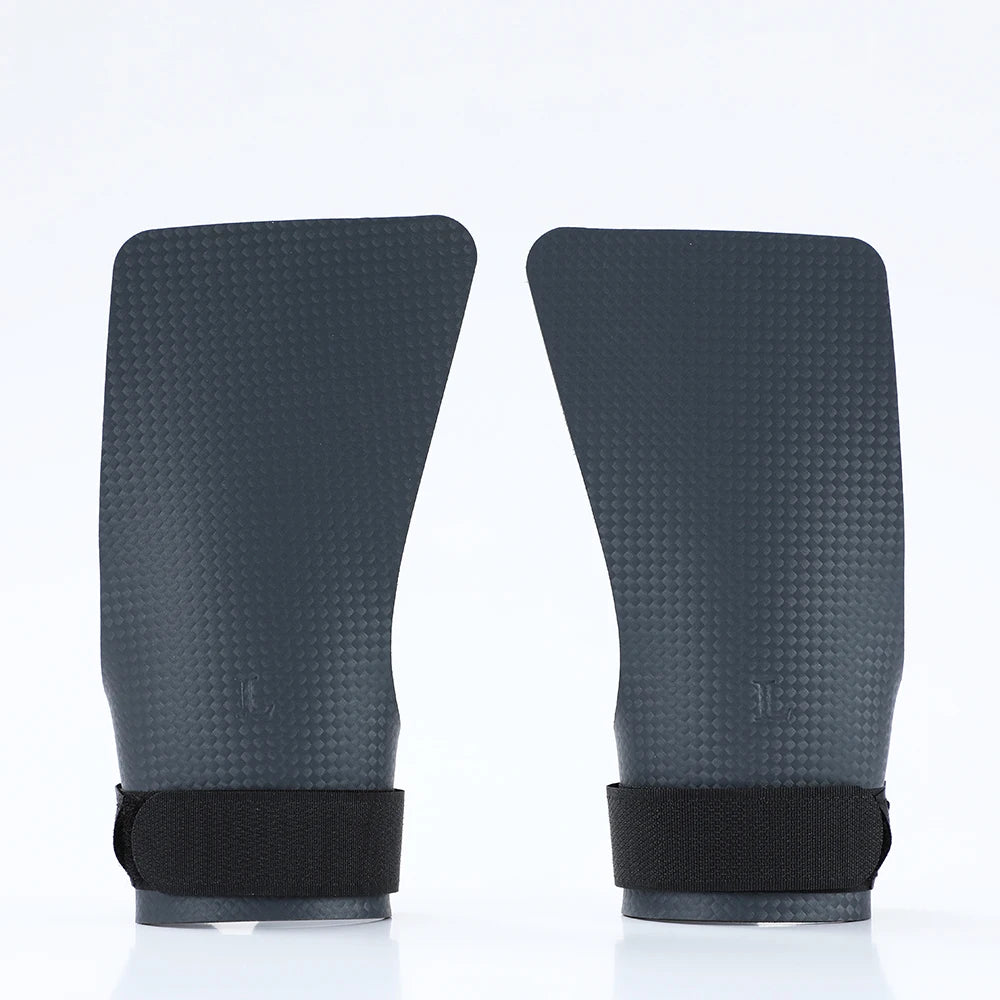 A Pair of Carbon No Finger Hole Hand Grips for Crossfit Pull Ups Cross Training Kettlebell Gymnastics Workout Palm Protector