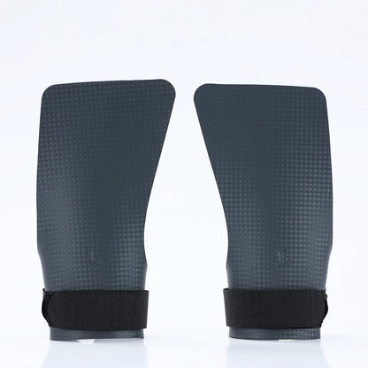 A Pair of Carbon No Finger Hole Hand Grips for Crossfit Pull Ups Cross Training Kettlebell Gymnastics Workout Palm Protector