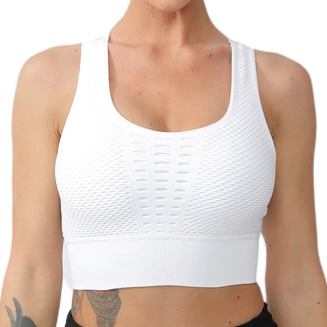 Yoga Sports Bra Women Yoga Crop Top Shockproof Push Up Underwear Fitness Bras Athletic Vest Gym Shirt Sport Sportswear Sling Bra