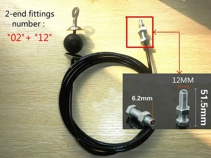 Fitness Equipment Accessories Set, Steel Wire Rope Assembly, 5mm, 6mm Wire and Head Accessories Fit Gym Cable, Gym Cable