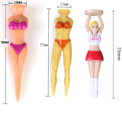 5pc Funny Golf Tees Lady Bikini Girl Golf Tees,78 mm Plastic Pin-up Golf Tees,Home Golf Tees for Golf Training, Golf Accessories