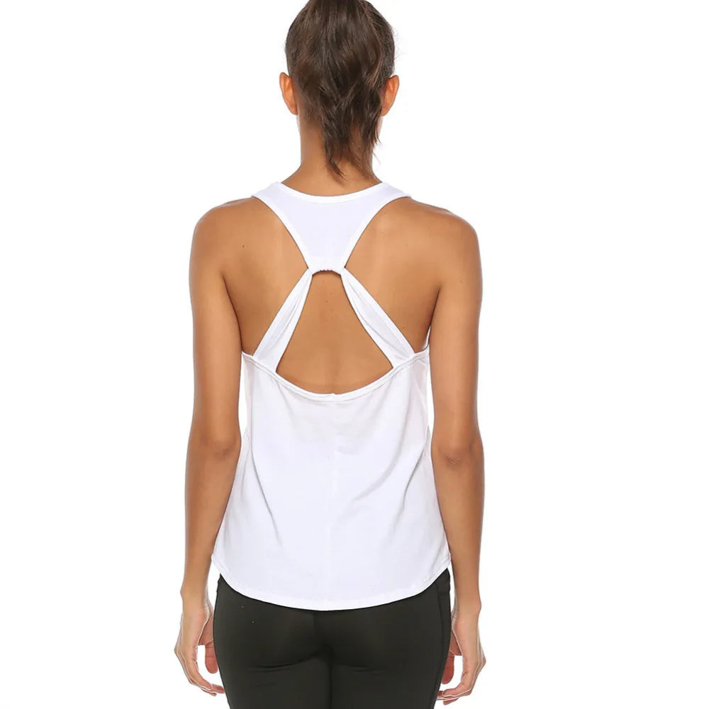 Sexy Backless Yoga Tank Tops For Women Sleeveless Sport Fitness T Shirt Workout Yoga Shirts Quick Dry Athletic Running Vest Lady