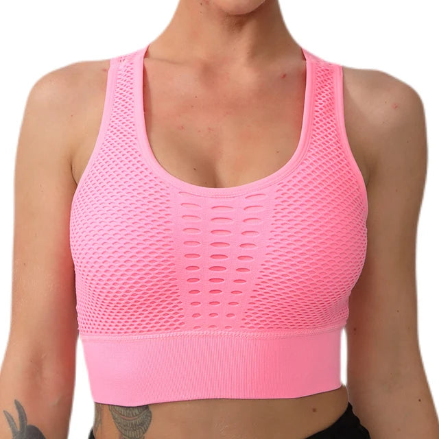 Sports Bras For Women Yoga Bra For fitness Workout Running Shirts Seamless Comfortable Yoga Bras Tank Top  With Removable Pads