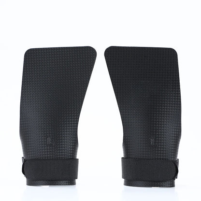 A Pair of Carbon No Finger Hole Hand Grips for Crossfit Pull Ups Cross Training Kettlebell Gymnastics Workout Palm Protector
