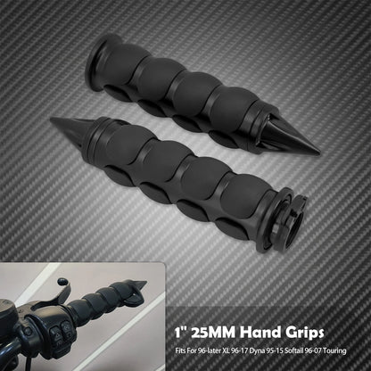 1" Motorcycle Hand Grips 25mm Handlebar Handle Bar For Harley Touring FLHR Softail Fat Boy Sportster XL 883 1200 Dyna For Honda