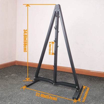 Detachable Floor/Wall Style Fitness Equipment Accessories Handle Placement Rack Gym Resistance Belt Storage Rack Space Saving