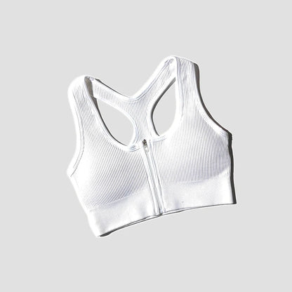 Sports Bra Crop Top Zipper Fitness Women Sportswear Sport Top Bras For Fitness Gym Female Running Push Up Yoga Workout Bra