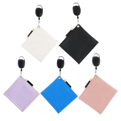 Golfs Club Cleaning Towel Cleaning Cloth with Buckle Water-Absorption Wipe Cloth