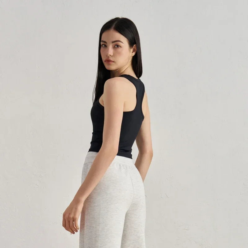 Yoga Vest Women Clothes Soft Breathable Pure Cotton Motion Fitness Womens Tops Solid Color Light Thin Wearing Outside Halter Top