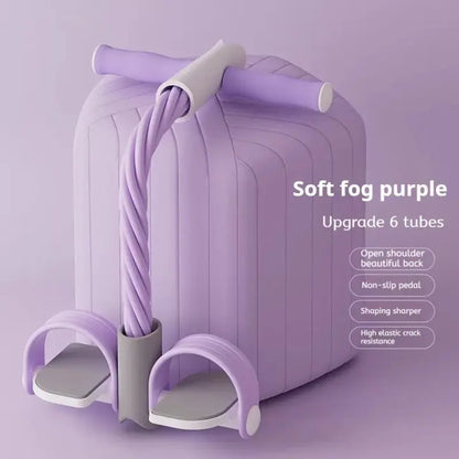 Resistance Bands 6-Tube Yoga Pedal Puller Resistance Band At Home Multifunctional Portable Tension Rope Bands Waist Arm Training