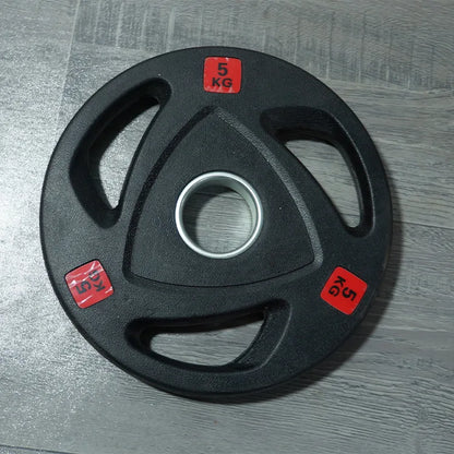 Unisex Rubber Barbell Plate Set 2.5-30kg Gym Weight Plate Set Hot Selling Standard Color Barbell Plates