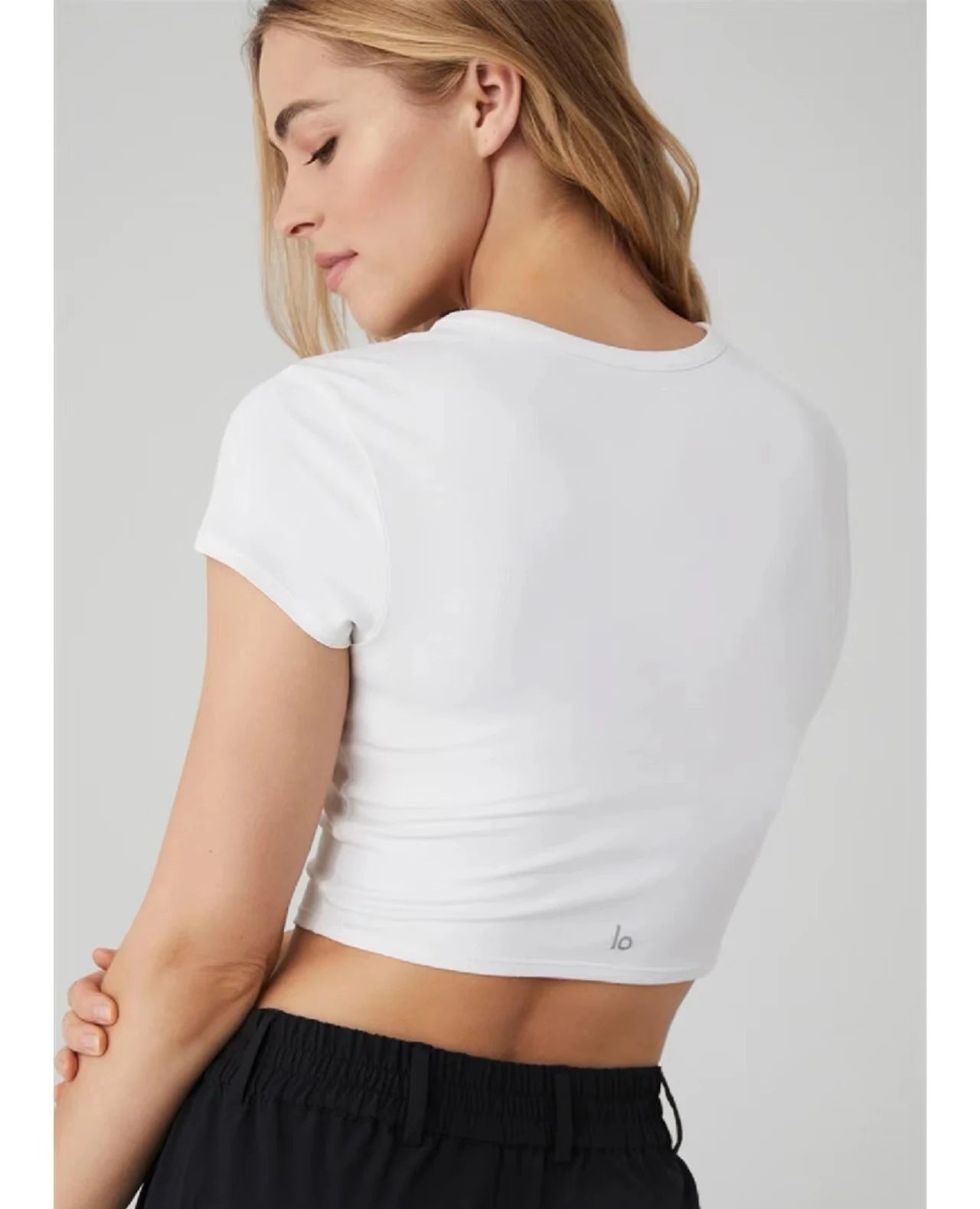 Yoga Top Sport T Shirt Fitness Clothes Short Sleeve Crewneck Skinny T-shirt Summer Casual Tee for Women Cotton Short-Sleeve Tees