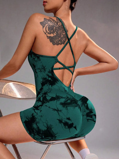 2025 Yoga Sets Gym Jumpsuits Women Sports Overalls Lycra Active Wear Fitness Clothing Workout Clothes for Women Short Outfits