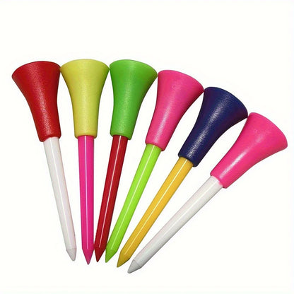10pcs Plastic PP Golf Tees Multi Color 8.3cm/3.26in Durable Cushion Top Golf Tee Golf Accessories Golf Ball Holder