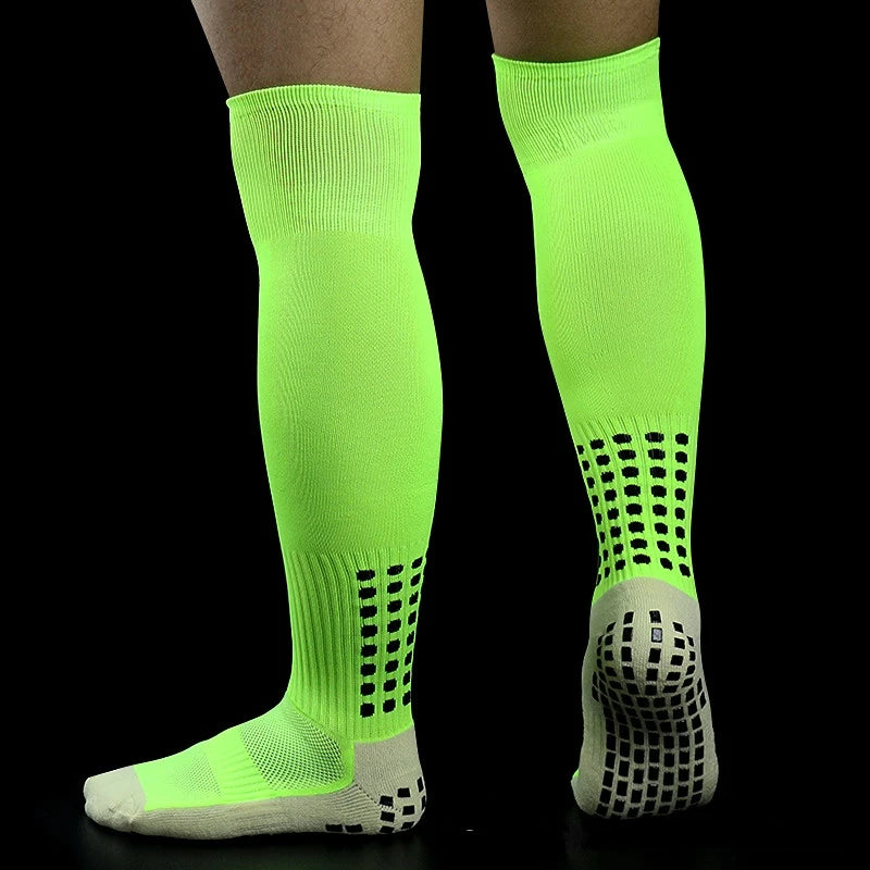 1 Pair of Men's Professional Soccer Socks - Anti-Slip Silica Gel Sweat Absorbing Athletic Sport Socks Super Bowl Football Socks