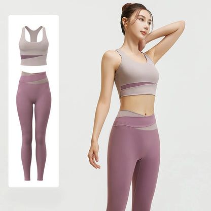 Yoga Set Women Clothing Sport Suit Sexy Sports Bra High Waist Sport Leggings Athletic 2 Piece Gym Set Workout Outfits Sportswear