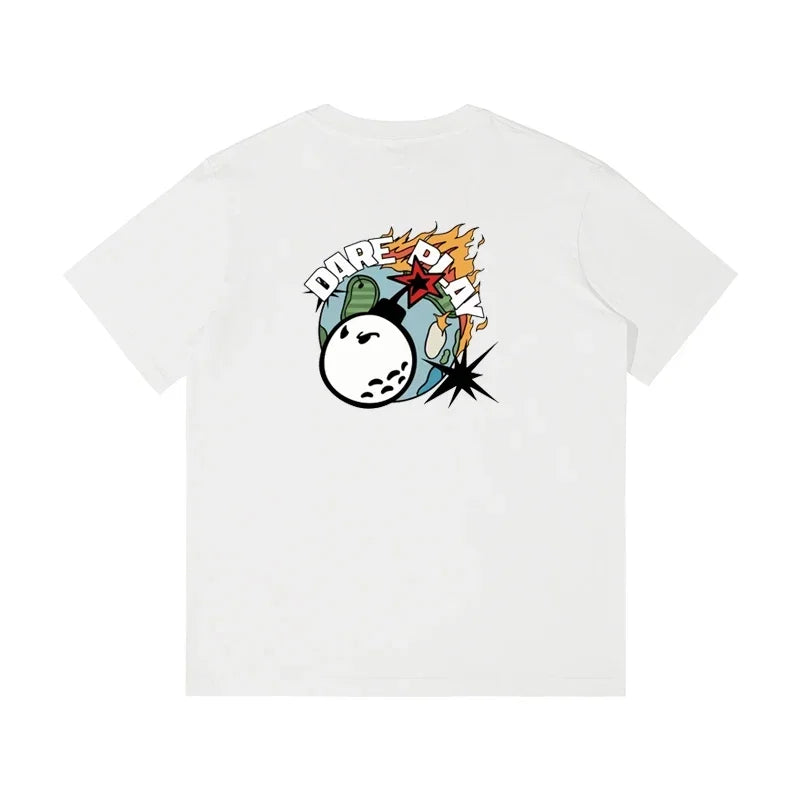 2024 New Men's Golf T-shirt Summer High Quality Pure Cotton  Men's and Women's Golf Wear Outdoor Short Sleeve Golf Shirt