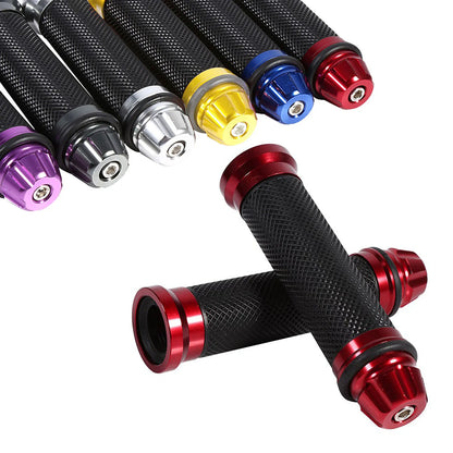 Handlebar Grips Motorcycle CNC Aluminum Rubber Handlebar Hand Grips for 7/8" Handle Bar Bike Bicycle Motorcycle Handlebar Grips