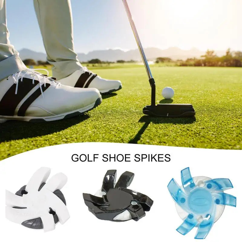 Golf Shoe Spikes Replacements 12 Pieces Footwears Anti Slip Golf Cleat Quick Twist Golf Spikes Golf Cleats Portable Wrench Screw